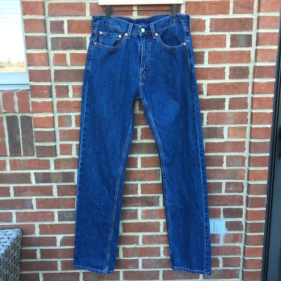 Levis 505 Jeans Mens Tagged Size 34x36 Measures 32x34.5 Straight Cut - Picture 1 of 14